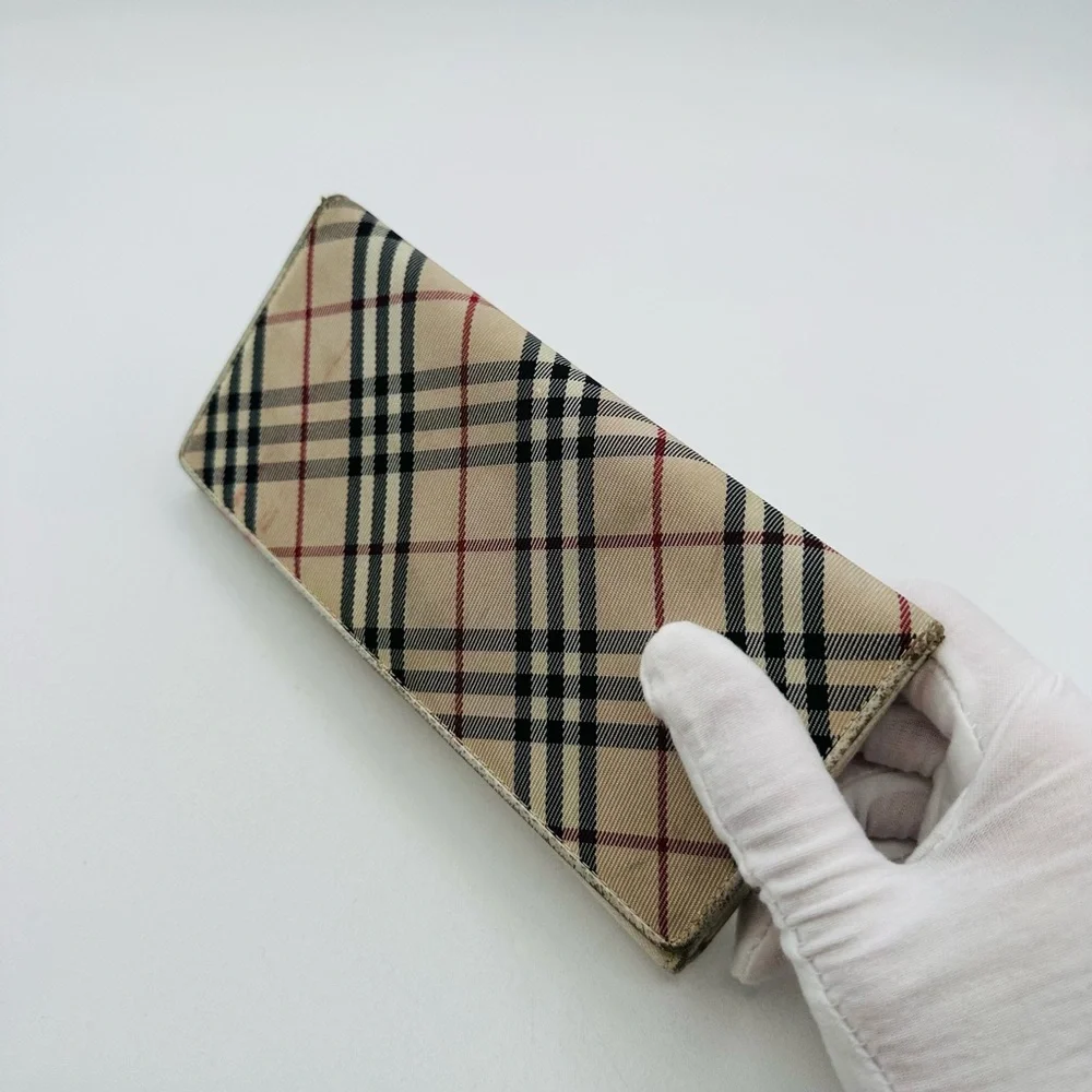 Burberry Beige Nova Check & White Leather Continental Wallet - Picture 3 of 15